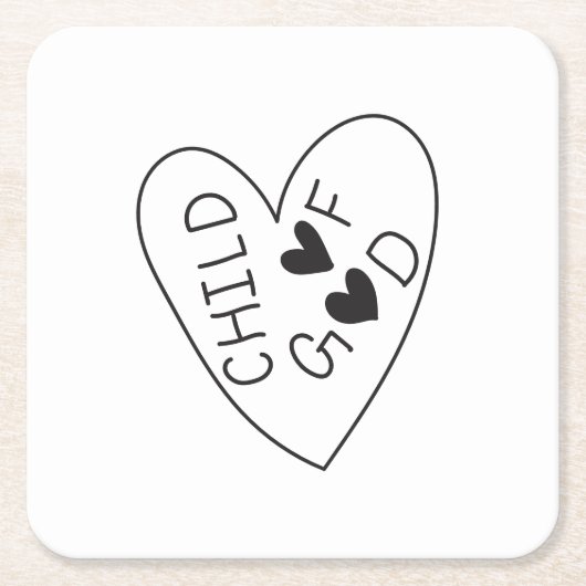 Child of God Rechteckiger Pappuntersetzer (Vorderseite)