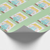 Child playing with a hula hoop geschenkpapier (Ecke)