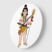 Child Shiva Clock Große Wanduhr (Winkel)