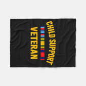 Child Suprt Veteran Shirts Patriots Veteran Flag Fleecedecke (Vorderseite (Horizontal))