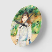 Child with a whip  Auguste  Renoir   Runde Wanduhr (Winkel)