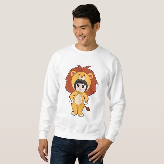 Child with Lion Costume Sweatshirt (Vorne ganz)