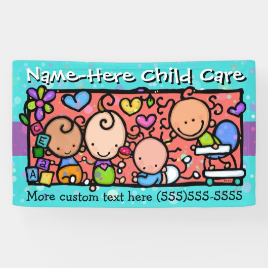 Childcare.Daycare.Pre-School.Customizable Banner (Horizontal)