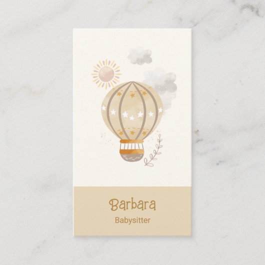 ChildCare Kindermädchen Babysitter Daycare QR CODE Visitenkarte (Vorderseite)