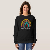 Childcare Provider Leopard Rainbow Back To School Sweatshirt (Vorne ganz)