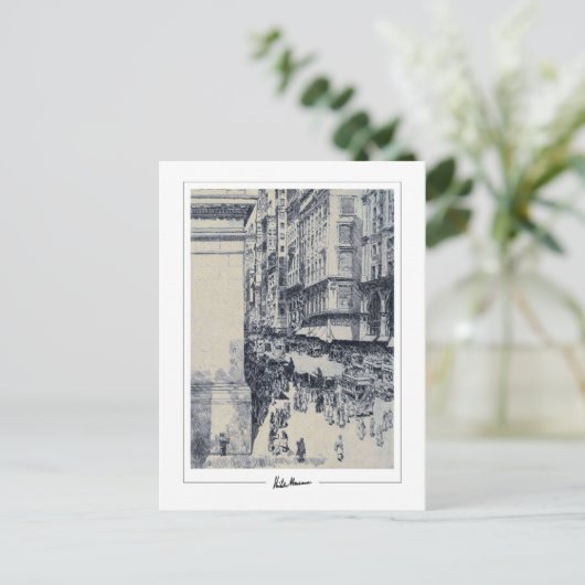 Childe Hassam #155-2 - Fine Art Postcard Postkarte (Stehend Vorderseite)