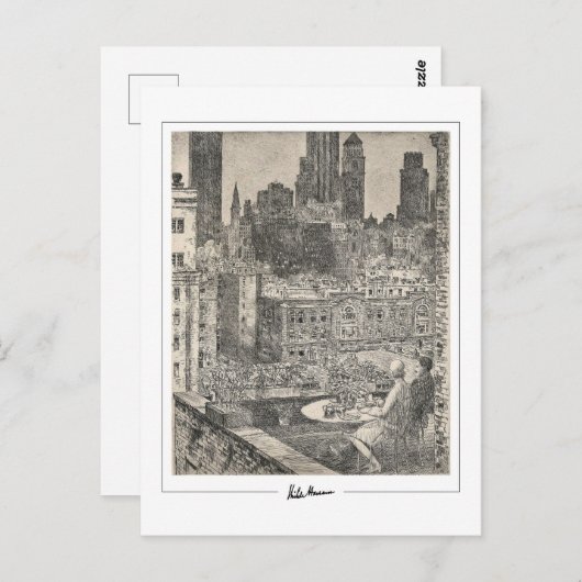 Childe Hassam #174-2 - Fine Art Postcard Postkarte (Vorne/Hinten)