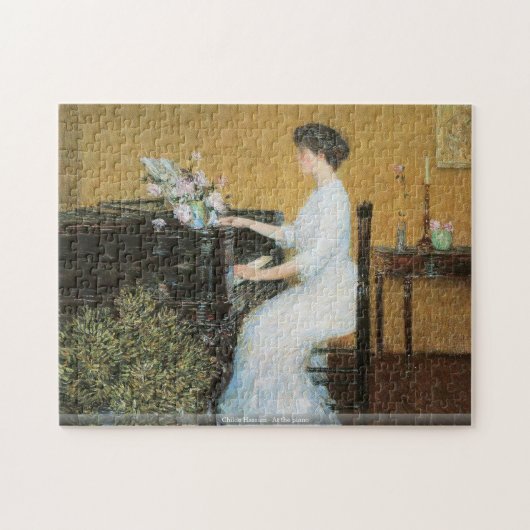 Childe Hassam - am Klavierpuzzlespiel Puzzle (Horizontal)