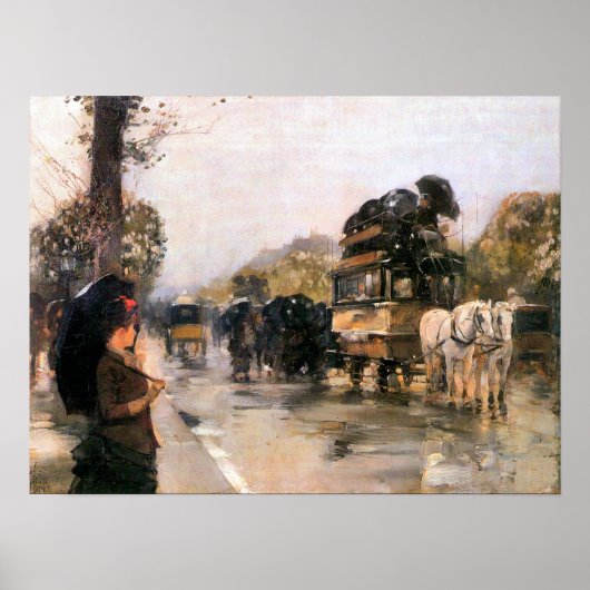 Childe Hassam - Champs Elysees Paris Poster (Vorne)