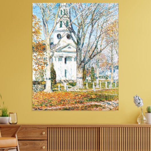 Childe Hassam, Church in Old Lyme, Leinwanddruck (Insitu (Wohnzimmer))