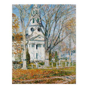 Childe Hassam, Church in Old Lyme, Poster
