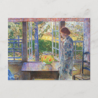 Childe Hassam - Das Goldfish-Fenster Postkarte