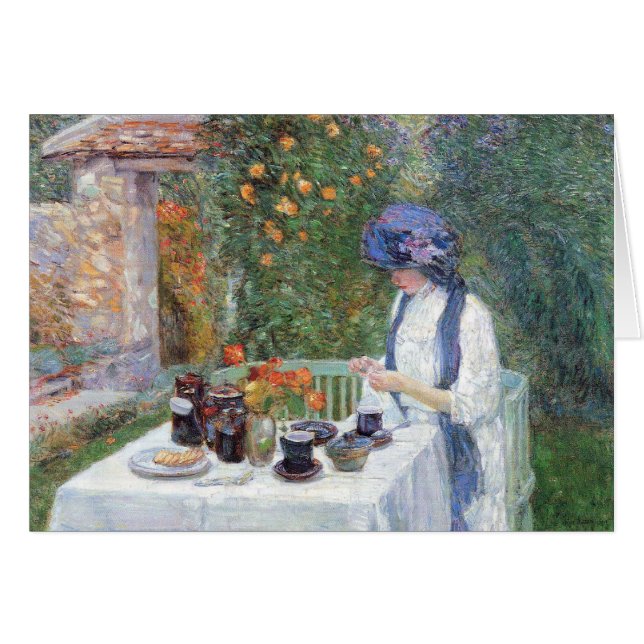 Childe Hassam - das Terre-Cuits Tee-Set (Vorderseite (Horizontal))