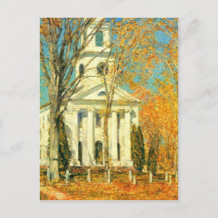 Childe Hassam - Die Kirche des alten Lyme Connecti Postkarte
