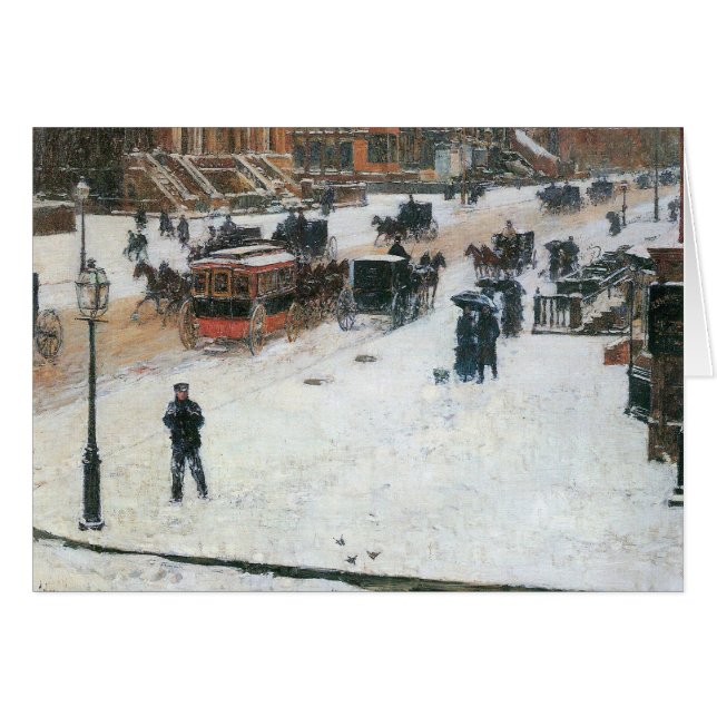 Childe Hassam - Fifth Avenue im Winter (Vorderseite (Horizontal))
