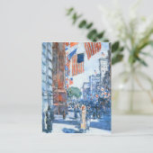 Childe Hassam - Flaggen 5. Straße Postkarte (Stehend Vorderseite)
