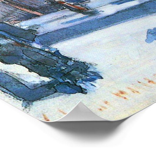 Childe Hassam - Flaggen, Fünfte Straße Poster (Ecke)