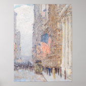 Childe Hassam Flags on Waldorf Painting Art Poster (Vorne)