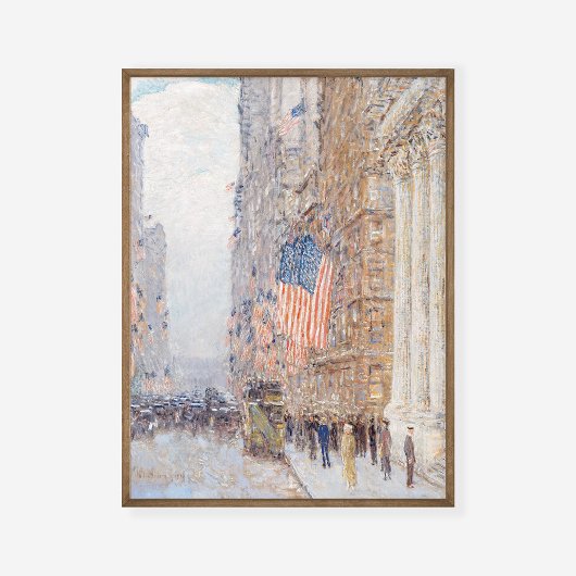 Childe Hassam Flags on Waldorf Painting Art Poster