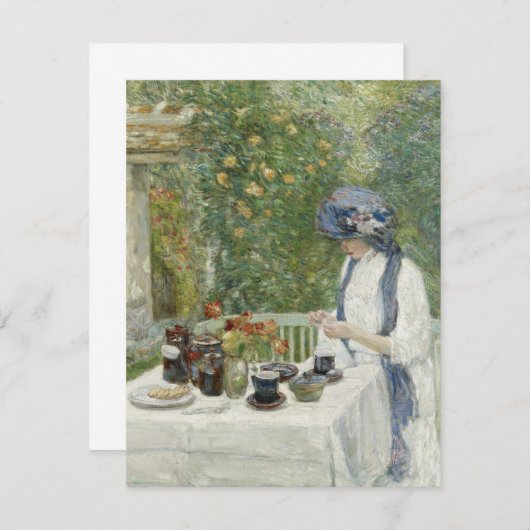 Childe Hassam - Französischer Teegarten Dankeskarte (Vorne/Hinten)