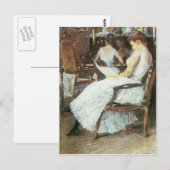 Childe Hassam - Frau Hassam und ihre Schwester Postkarte (Vorne/Hinten)