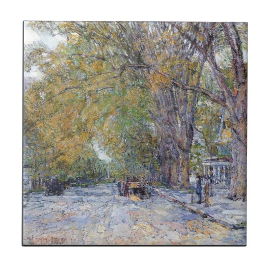 Childe Hassam - Hauptstraße Osthampton Fliese (Vorderseite)