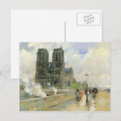 Childe Hassam - Kathedrale Notre Dame 1888 Postkarte (Vorne/Hinten)