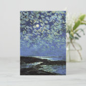 Childe Hassam - Mondlicht, Insel der Schuhe Dankeskarte (Stehend Vorderseite)