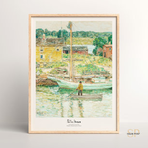 Childe Hassam Oyster Sloop, Cos Cob Art Print Poster