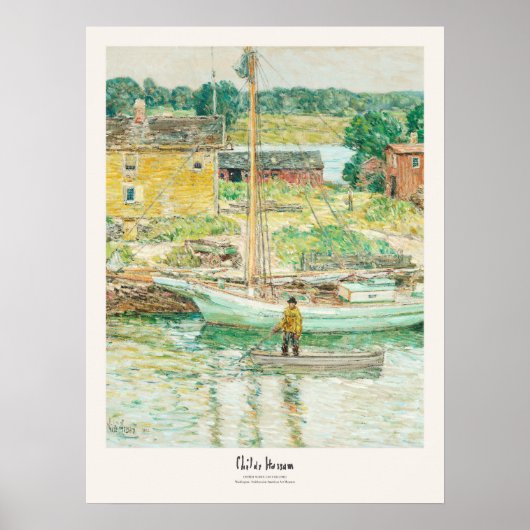 Childe Hassam Oyster Sloop, Cos Cob Art Print Poster (Vorne)