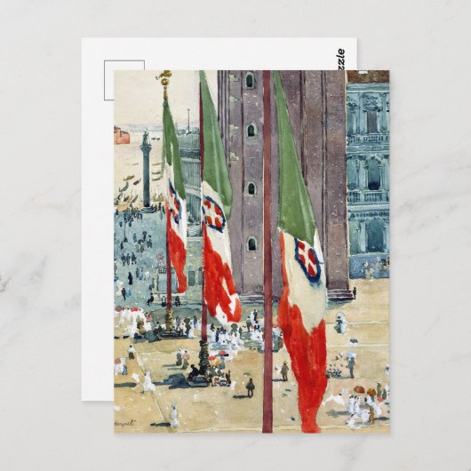 Childe Hassam Piazza di San Marco Postkarte (Vorne/Hinten)