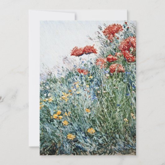 Childe Hassam - Poppies, Appledore Einladung (Vorderseite)