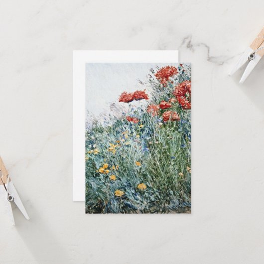 Childe Hassam - Poppies, Appledore Karte (Vorderseite/Rückseite Beispiel)