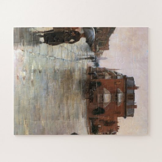 Childe Hassam - Rainy Day, Boston Puzzle (Horizontal)