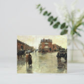 Childe Hassam - regnerischer Tag, Boston Postkarte (Stehend Vorderseite)