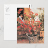 Childe Hassam - Rote Geranien Postkarte (Vorne/Hinten)