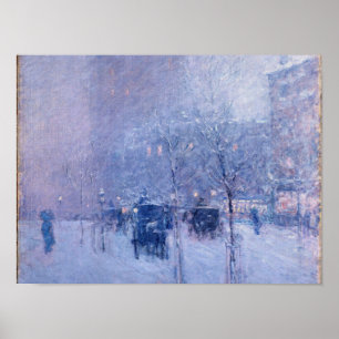 Childe Hassam - später Nachmittag, New York, Winte Poster