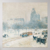 Childe Hassam Winter in Gewerkschaft Square Malere Poster (Vorne)