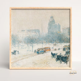 Childe Hassam Winter in Gewerkschaft Square Malere Poster