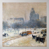 Childe Hassam, Winter in Gewerkschaft Square Poster (Vorne)