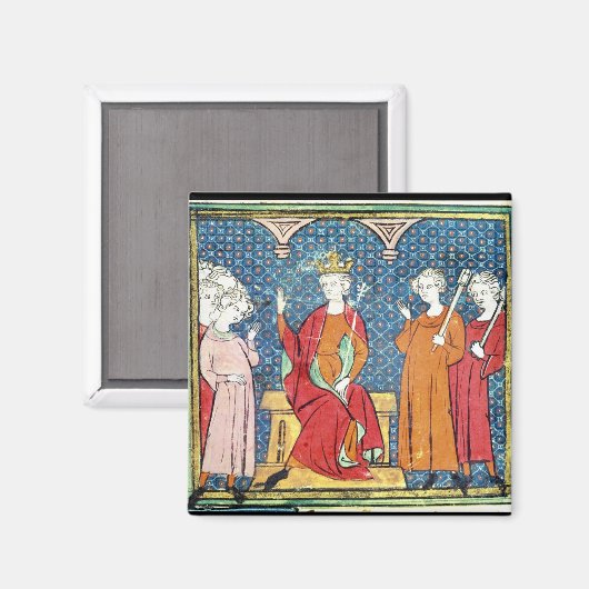 Childeric II. , Merovingischer König von Austrasia Magnet (Vorderseite/Rückseite)