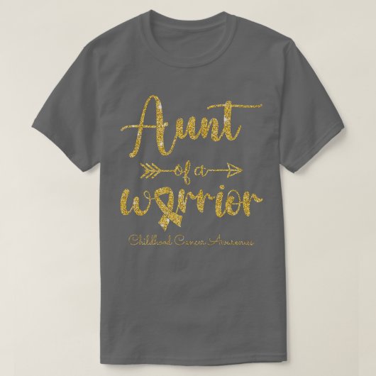 Childhood Cancer Awareness Aunt Of A Warrior T-Shirt (Design vorne)