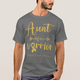 Childhood Cancer Awareness Aunt Of A Warrior T-Shirt