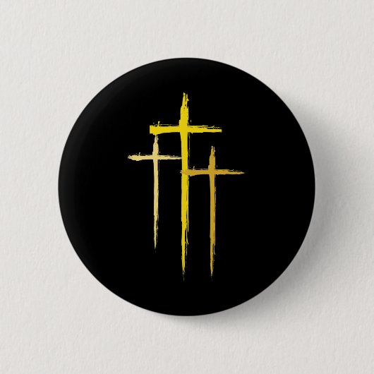 Childhood Cancer Awareness Cross Christian Costume Button (Vorderseite)