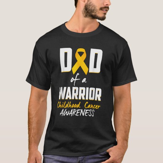 Childhood Cancer Awareness Dad of a Warrior Tee (Vorderseite)