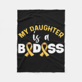 Childhood Cancer Awareness Design For A Dad Of A W Fleecedecke (Vorderseite)