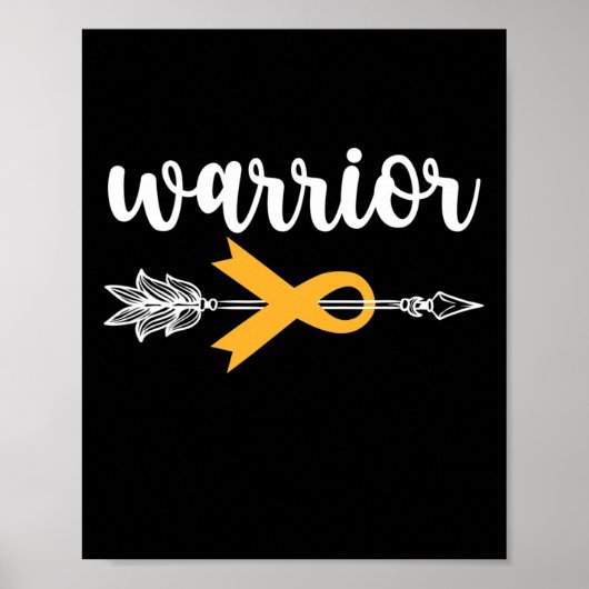 Childhood Cancer Awareness Hope Support Strong War Poster (Vorne)