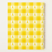 Childhood Cancer Awareness Plaid Gold Ribbon Planer (Rückseite)