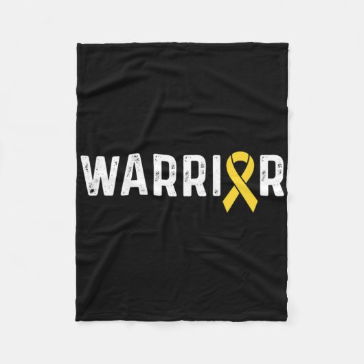 Childhood Cancer Awareness Ribbon Warrior Fleecedecke (Vorderseite)