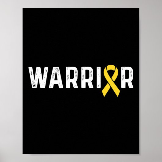 Childhood Cancer Awareness Ribbon Warrior Poster (Vorne)